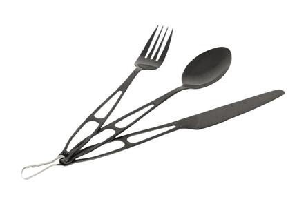 Outdoor-Besteck - Edelstahl - 3-teilig - Im Koffer