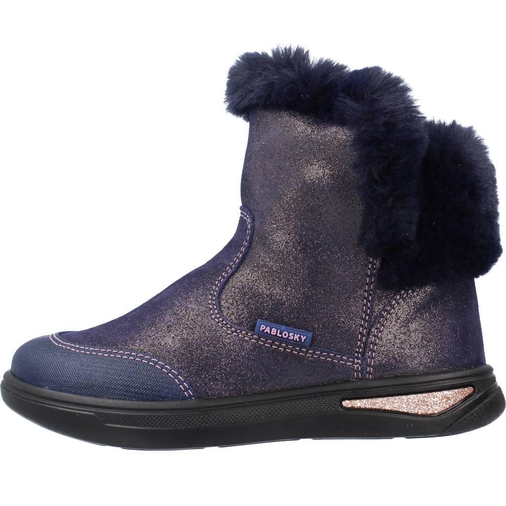 Botas desportivas de Couro de Bebé Menina em Azul escuro 2/6