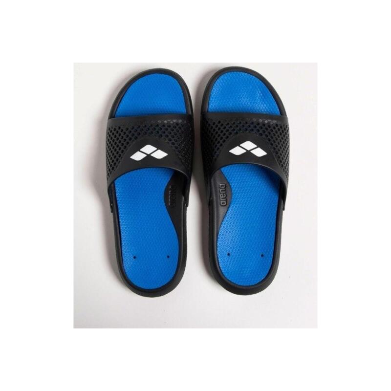 Arena Badslippers Bruno Zwart/Turquoise/Zwart