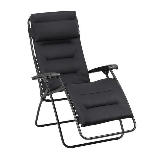 Fauteuil Relax matelassé Zéro Gravité - RSX CLIP - Noir - Lafuma Mobilier