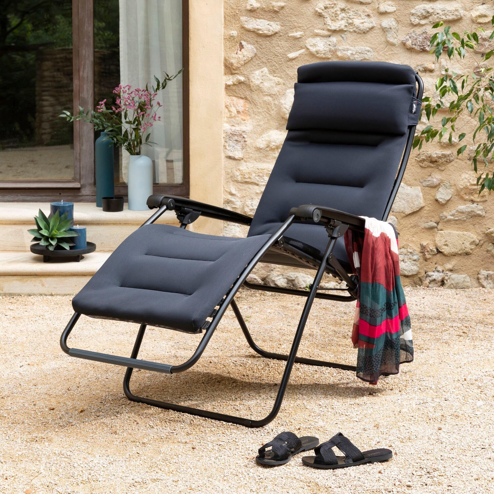 Fauteuil Relax matelassé Zéro Gravité - RSX CLIP - Noir - Lafuma Mobilier 7/7