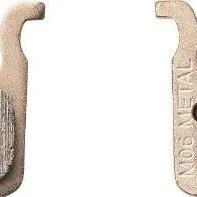 Pair of metal and spring bicycle brake pads with cotter pin Shimano M06-MX