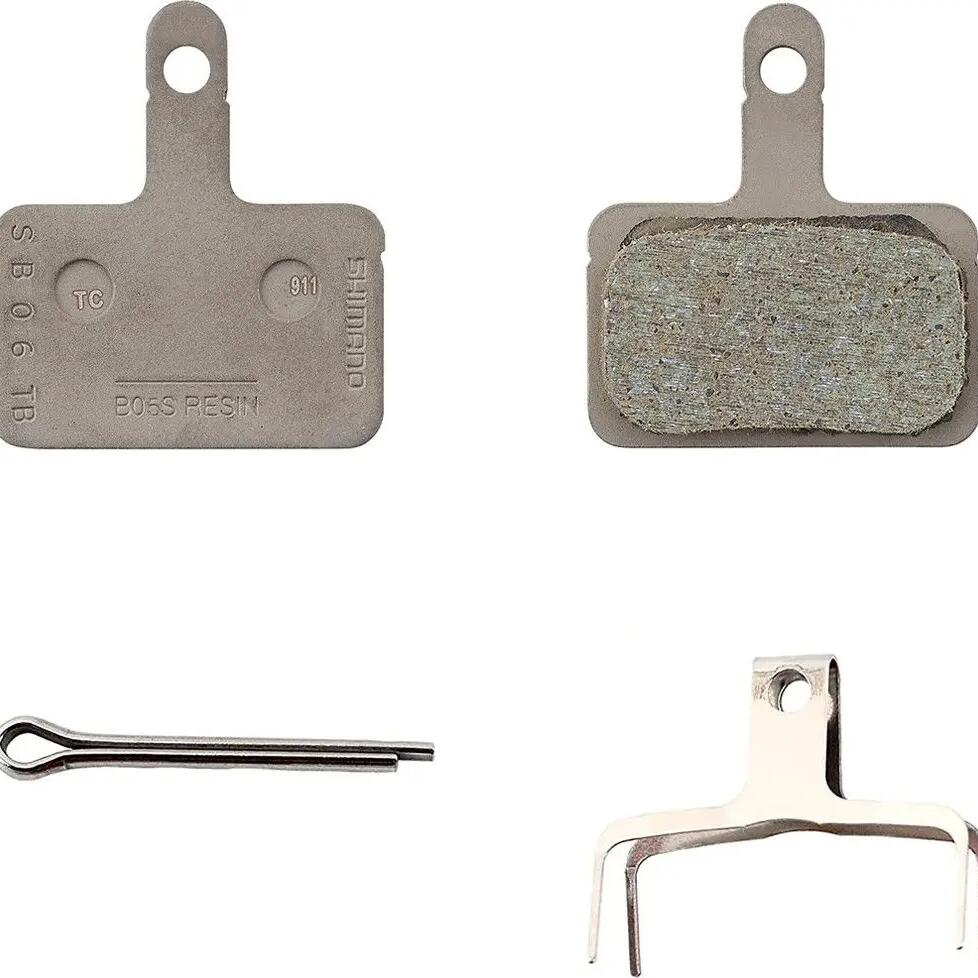 Bicycle brake pads with resin shoe and spring and type 3 pin Shimano B05S-RX (x2