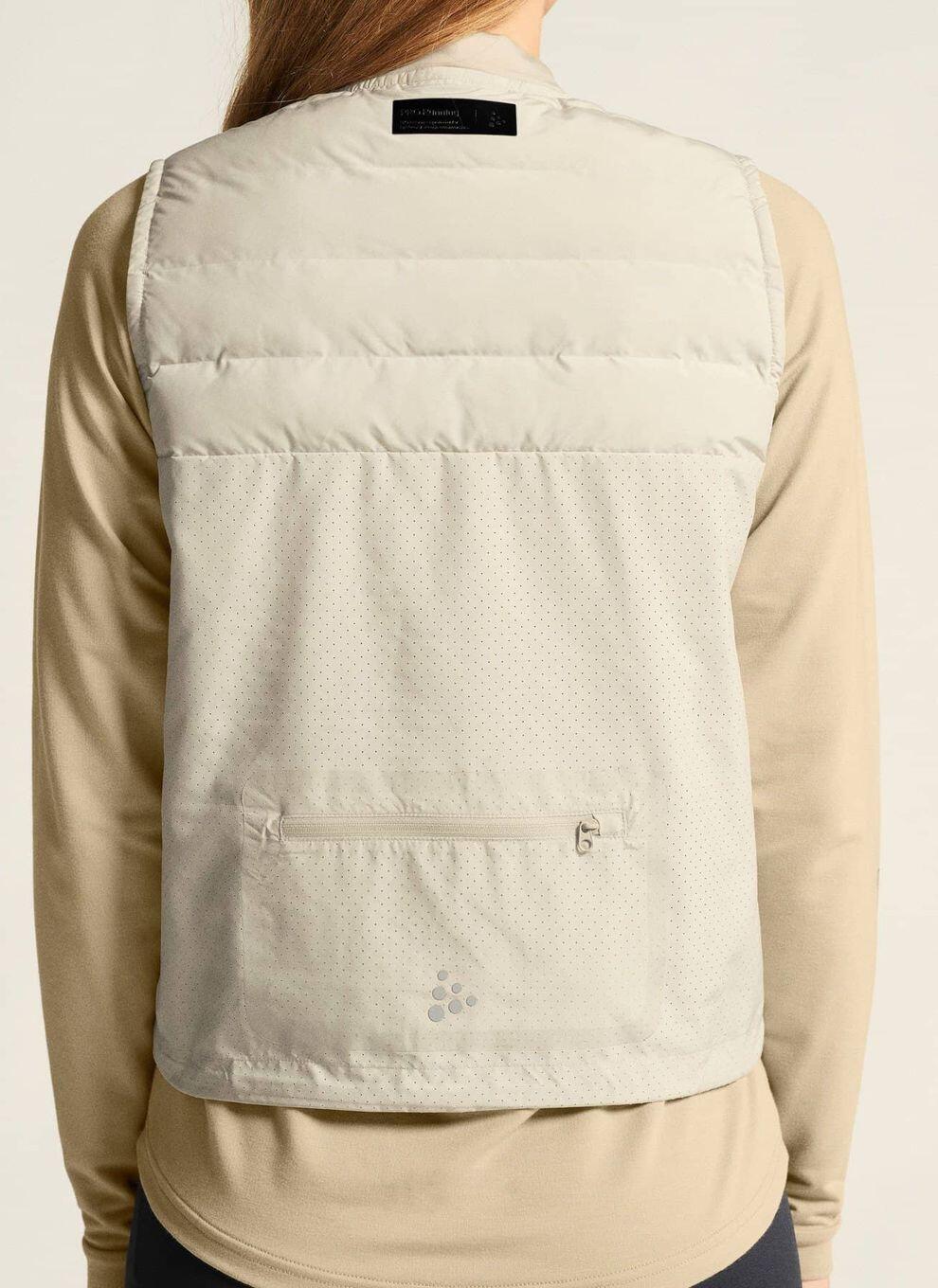 Damesmarcel SubZ Beige Mouwloos 1/2 Rits Vest 3/7