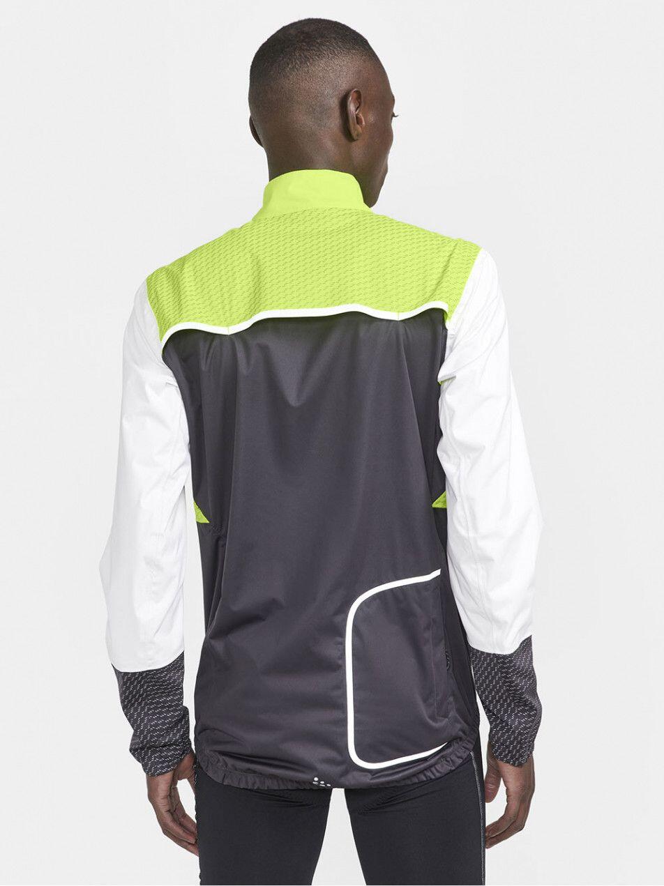 Men's Craft ADV Bike Hydro Lumen Yellow Grey Waterproof Jacket 2/7