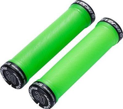 Reverse spin grips green / black