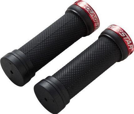 Paire de Grips Reverse Youngstar Single Lock-On Noir/Rouge