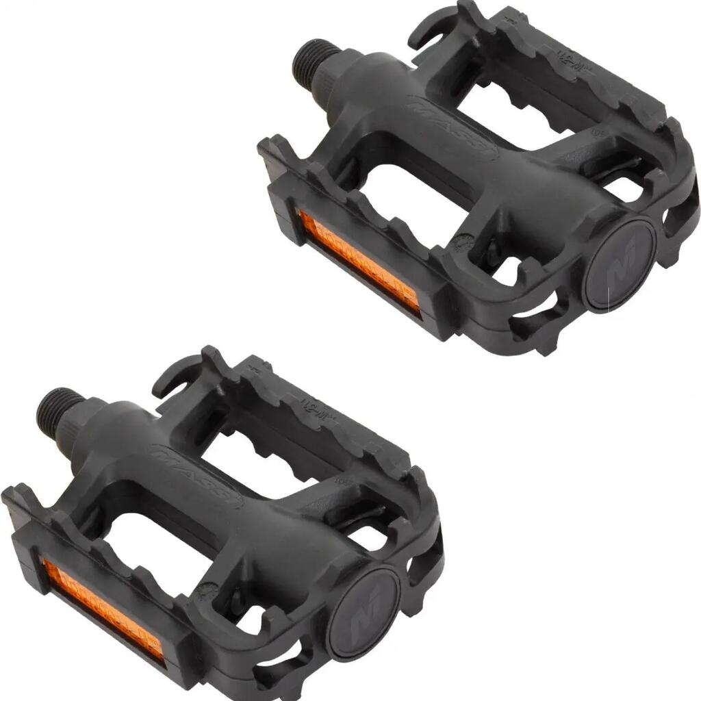 Pair of Flat Pedals Massi CM614 Plastic Black