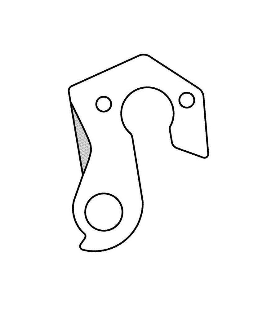 Gancio del deragliatore posteriore destro Union gh-063 6/6