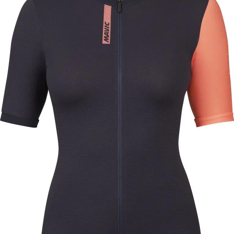 Mavic Essential Women's Short Sleeve Jersey Dark Blue/Coral