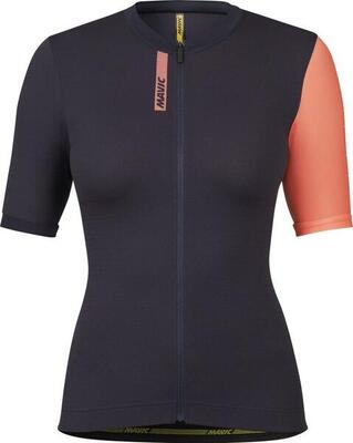 Mavic essential damestrui met korte mouwen donkerblauw/koraal