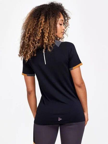 T-Shirt Running Craft Pro Trail Noir/Orange Femme 2/4