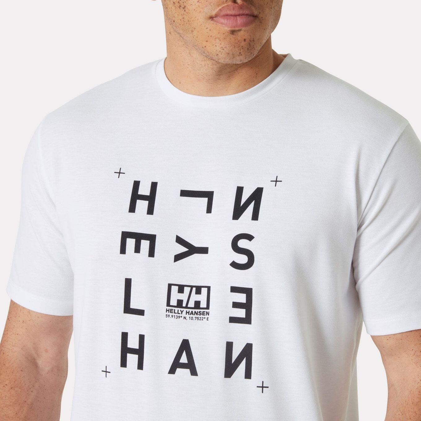 T-shirt Helly Hansen Skog Recycled Graphic Blanc Homme 3/7