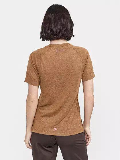 T-Shirt Manches Courtes Craft ADV Trail Wool Marron Femme 3/7