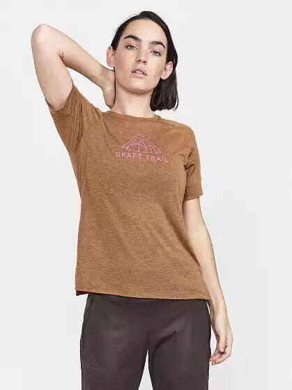 T-Shirt Manches Courtes Craft ADV Trail Wool Marron Femme 2/7