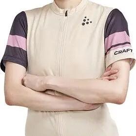 Craft Women's Core Endur Beige Black Short Sleeve Jersey