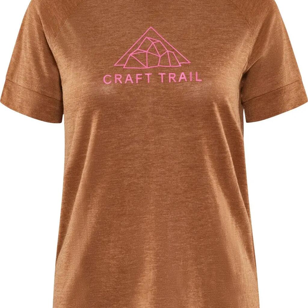 T-Shirt Manches Courtes Craft ADV Trail Wool Femme Marron