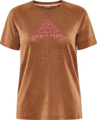 Craft adv trail wool women's short sleeve t-shirt brown