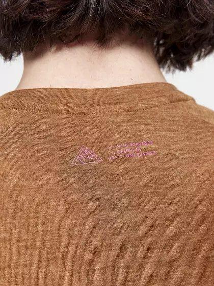 T-Shirt Manches Courtes Craft ADV Trail Wool Marron Femme 4/7