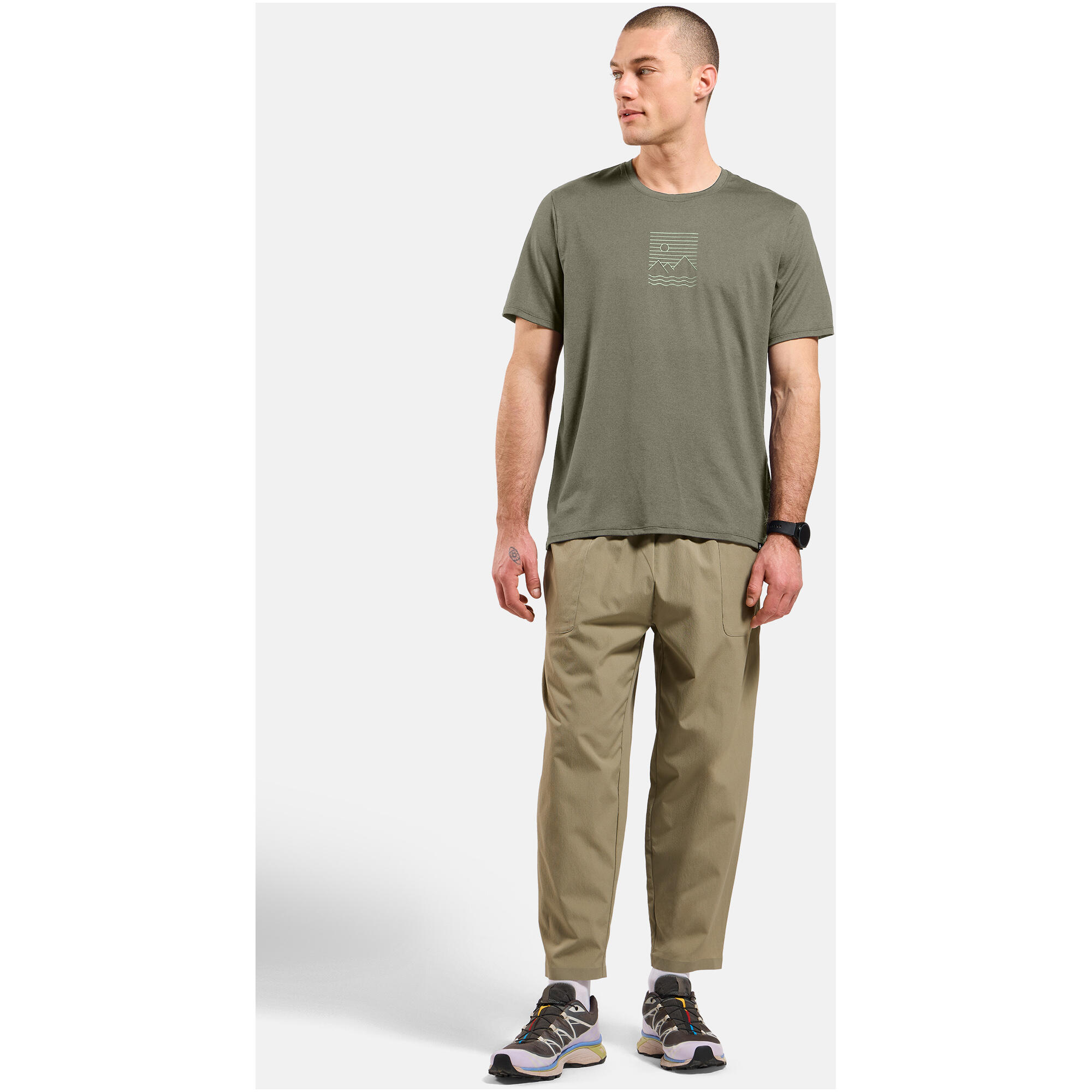 Koszulka męska Odlo ASCENT SUN. SEA. MOUNTAINS. T-shirt crew neck s/s 3/6