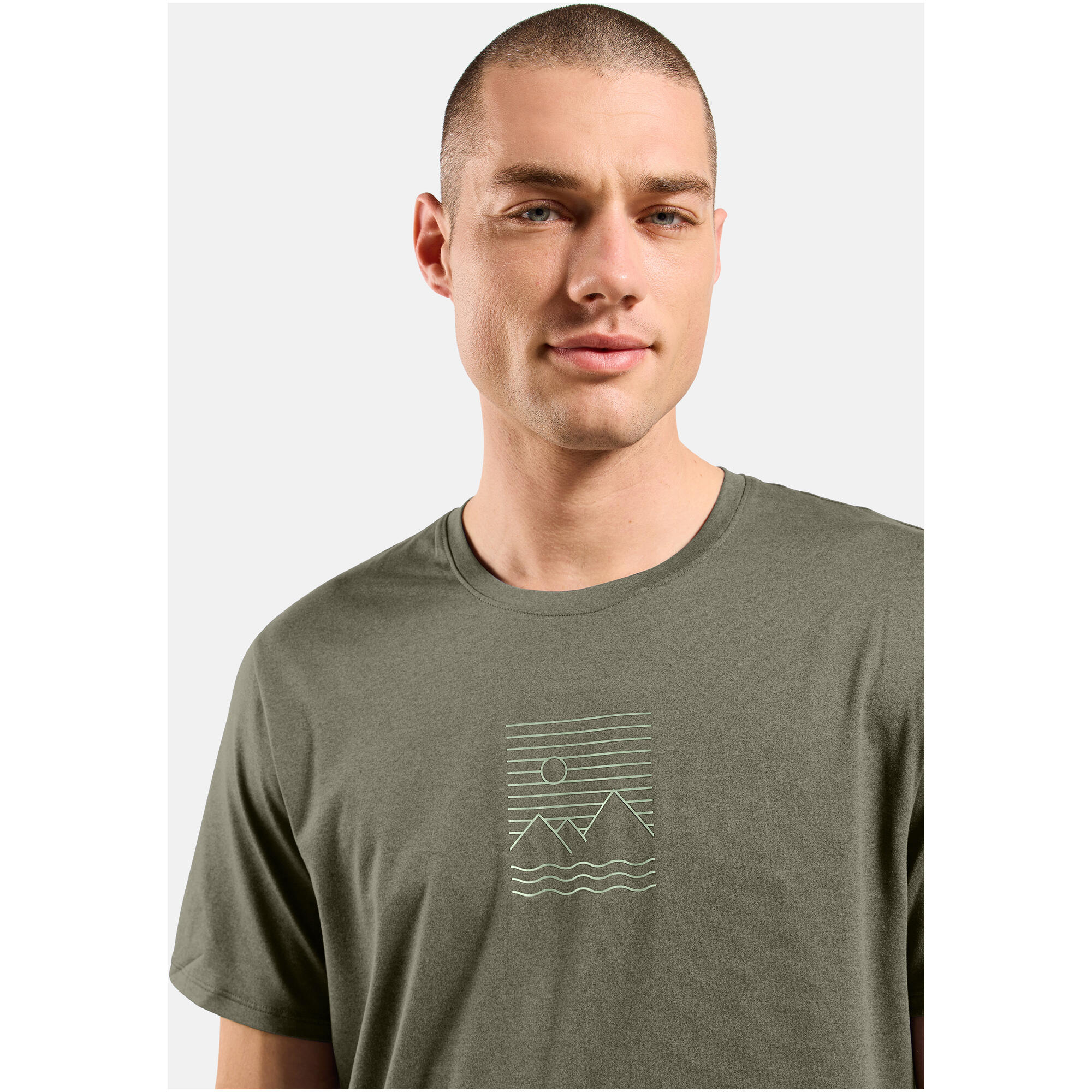 Koszulka męska Odlo ASCENT SUN. SEA. MOUNTAINS. T-shirt crew neck s/s 4/6
