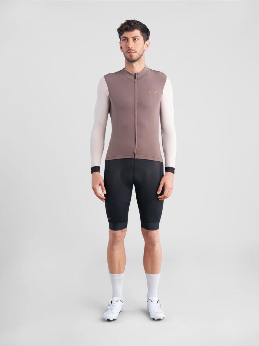 Spiuk Profit Ultralight Long Sleeve Jersey Brown/Beige 3/6