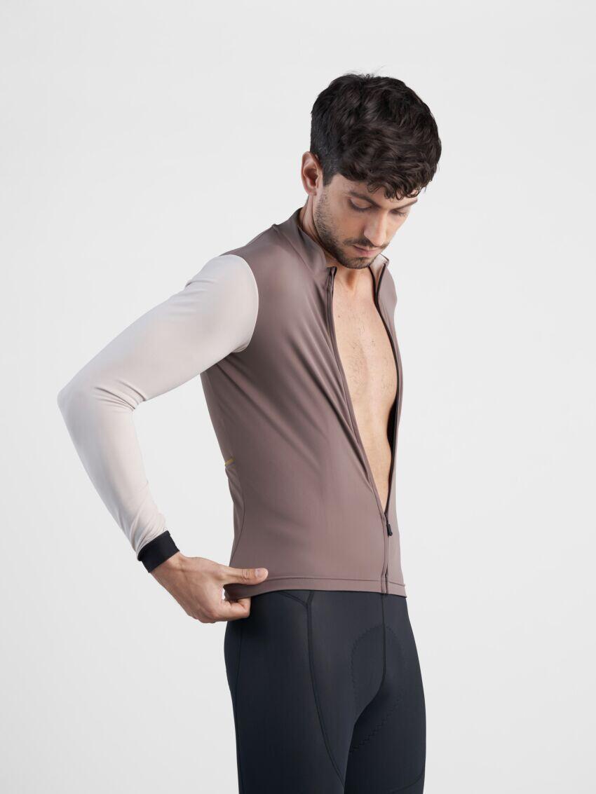 Spiuk Profit Ultralight Long Sleeve Jersey Brown/Beige 6/6