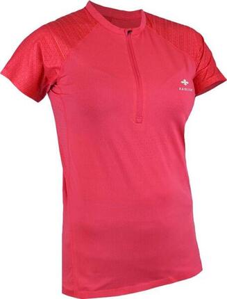Maillot Manches Courtes Raidlight 1/2 Zip R-Light Rose Femme