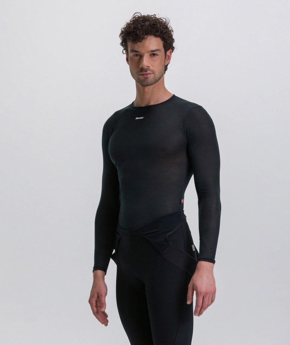 Baselayer Langarm Santini Dry Schwarz 3/4
