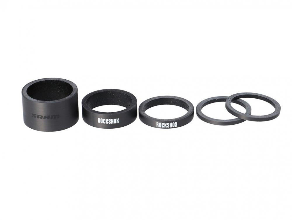 RockShox UD carbon headset spacer set, glanzend wit logo 2/3