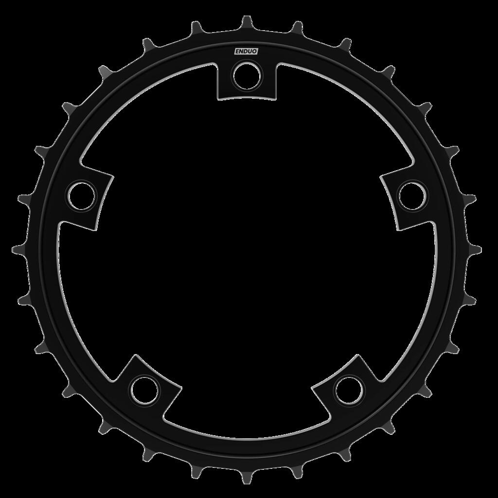 Enduo Cargo 56T Chainring - Black - 130-BCD