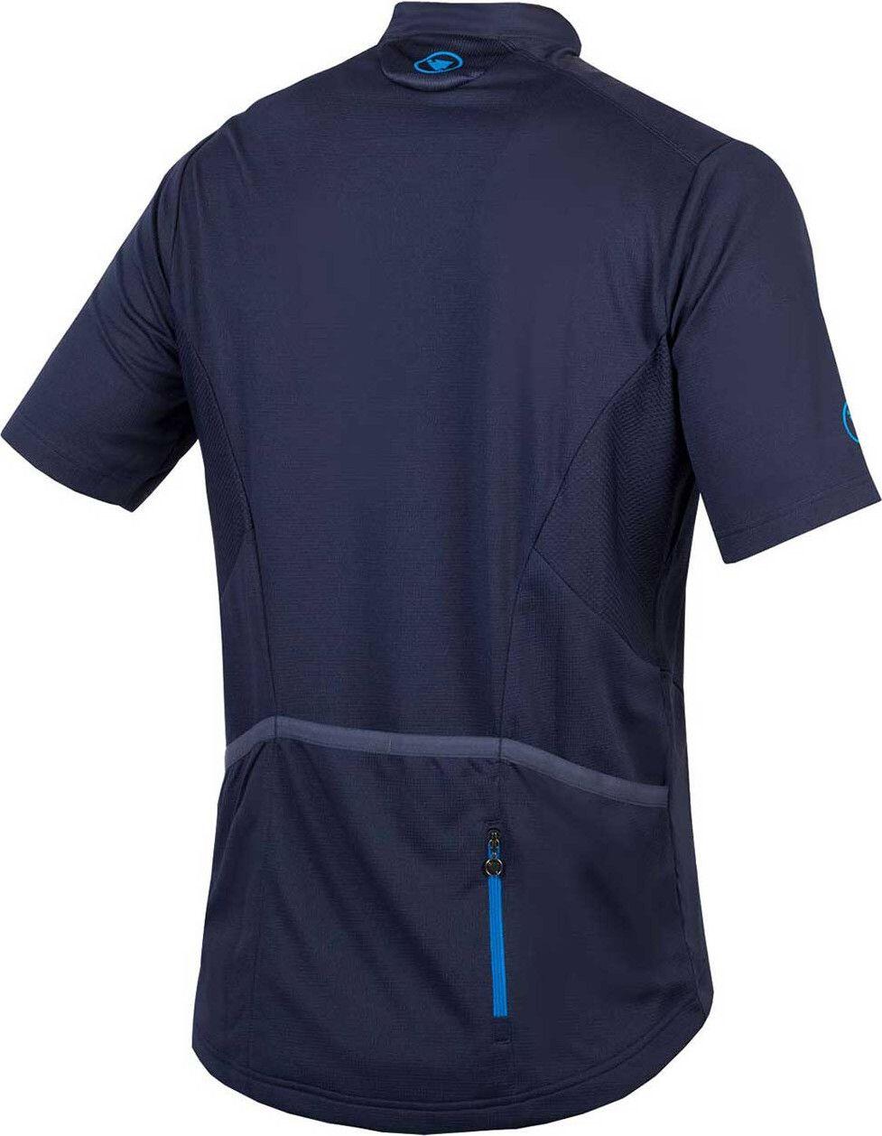 Maillot Manches Courtes Demi-Zip Endura Hummvee Bleu Marine 2/2