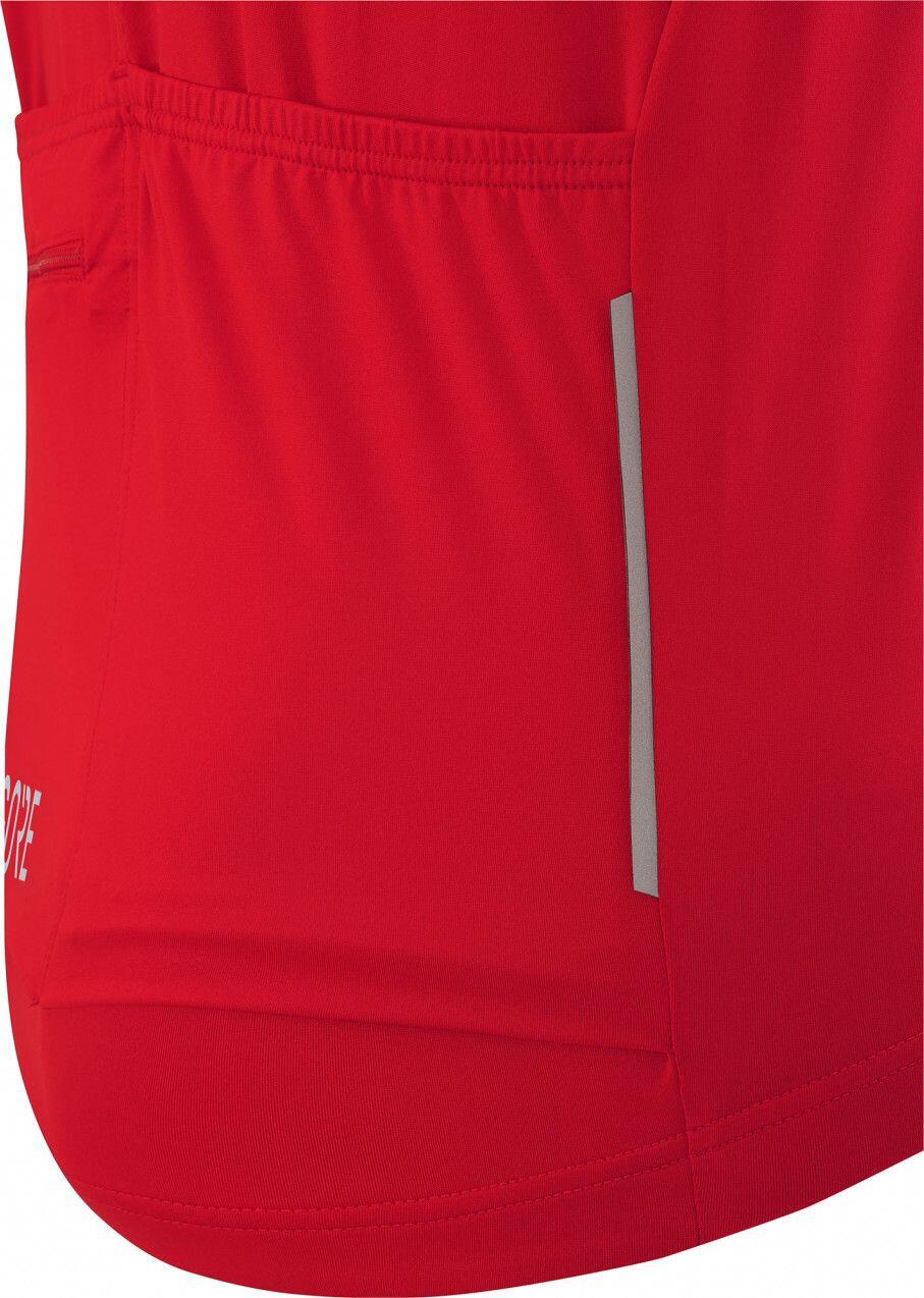 GORE C5 Kurzarmtrikot Rot/Weiß 4/4