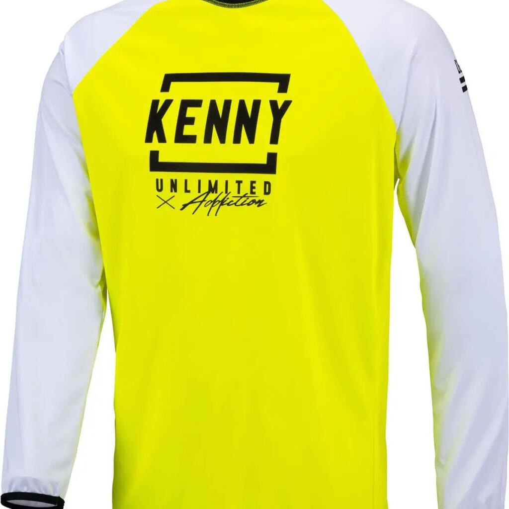 Kenny Defiant Long Sleeve Jersey White / Fluo Yellow