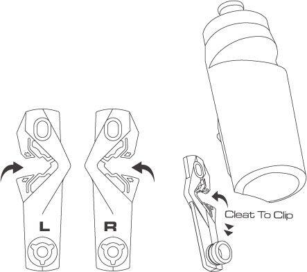 Set Bidon et Support Birzman Bottle Cleat 650ml Gris/ Noir 3/4