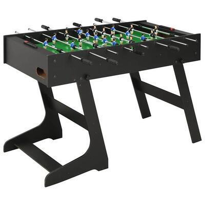 Tavolo da calcetto VidaXL pieghevole 121x61x80 cm marrone chiaro e nero