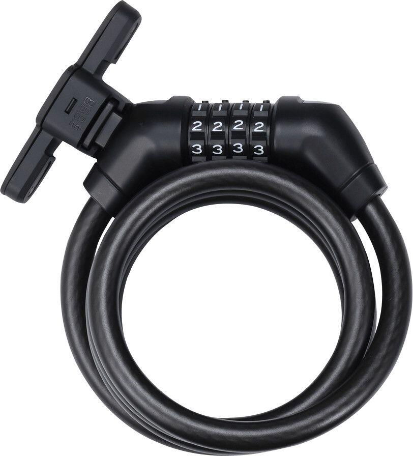 Antivol Vélo à Code BBB CodeSafe BBL-35 – Câble Spiralé 10 Mm X 1,5 M – 4 Chiffres, Réglable – Protection Solide