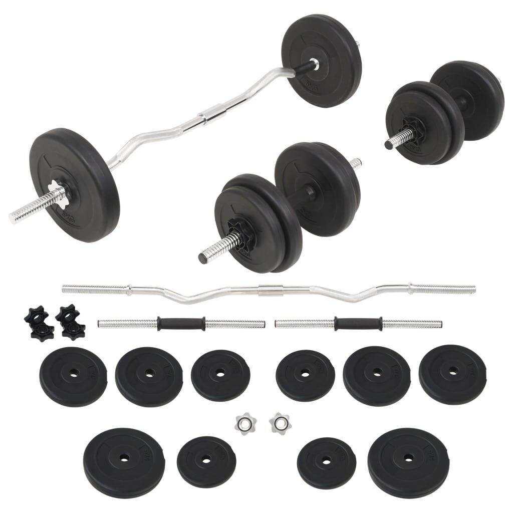 Conjunto ajustable de pesas VidaXL 30 kg 1/5