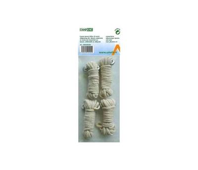 Campking katoenen scheerlijn met umefa aluminium spanner 3 mm x 4 m set van 4