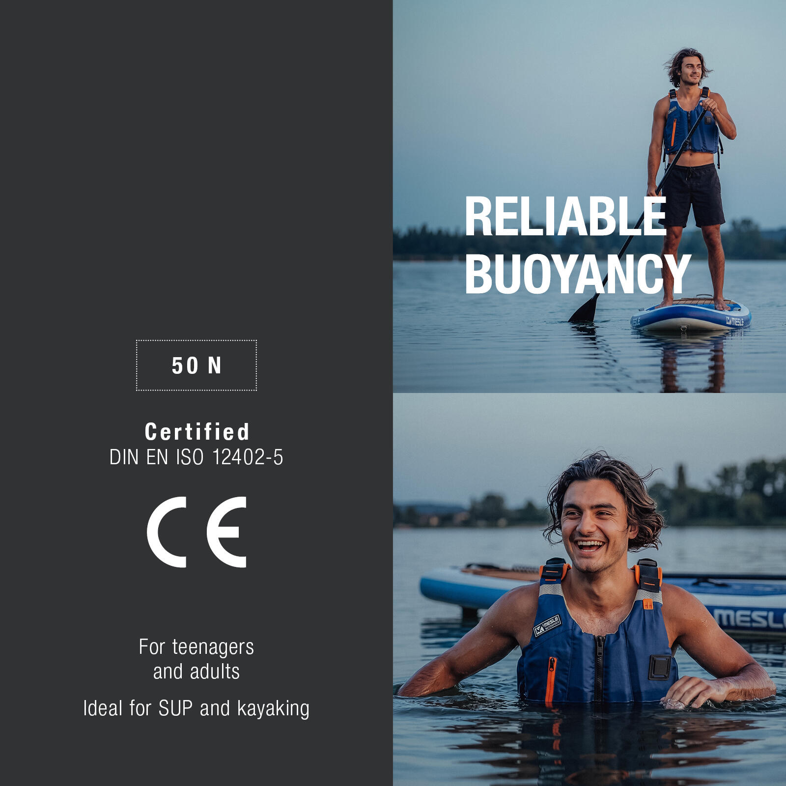 Gilet de Flottabilité 50N SUP & Kayak Unisexe Ara 50–120 kg 2/6