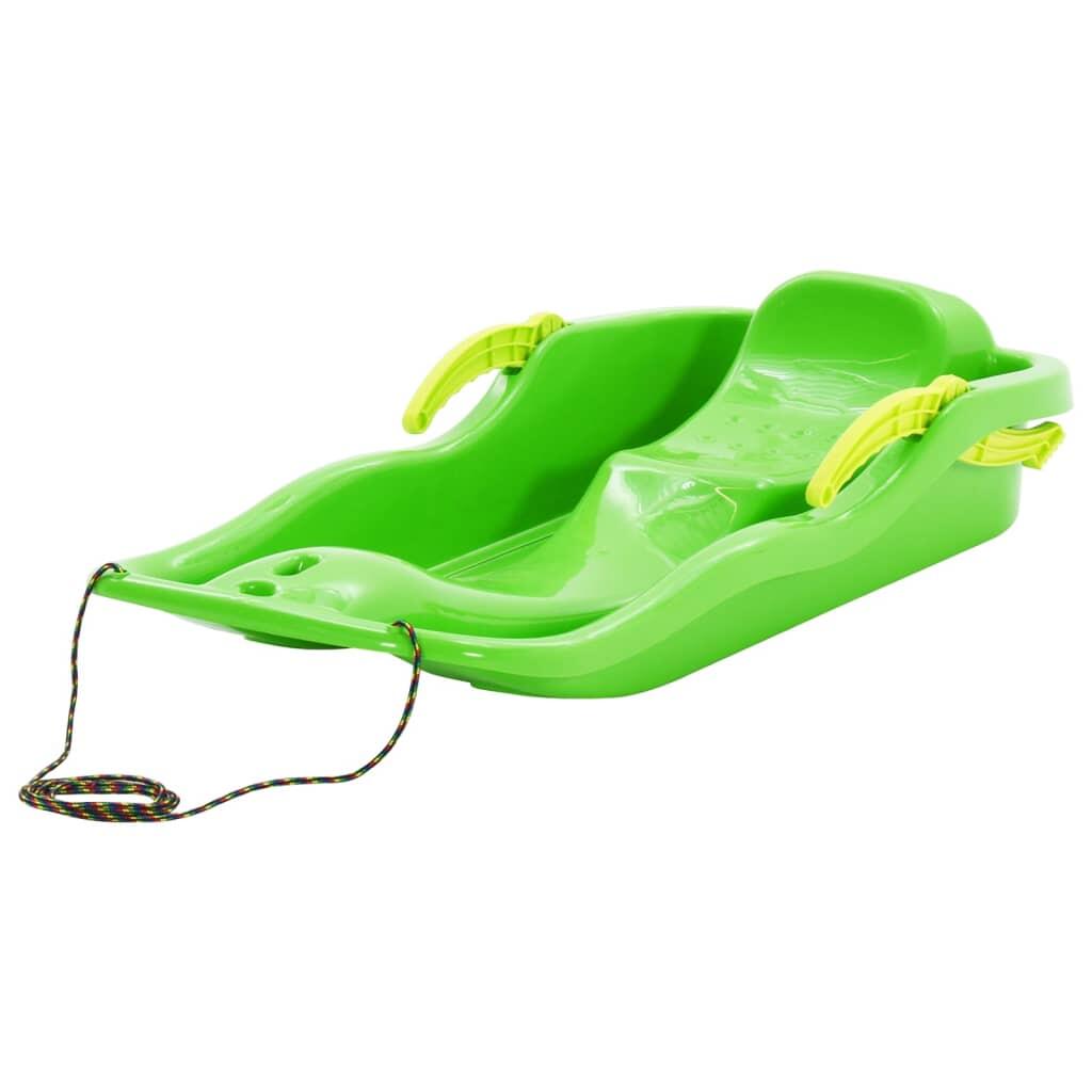VidaXL durable PP sled with brakes 87 x 40 x 18 cm green