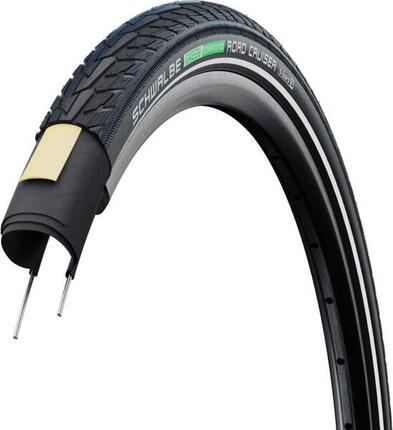 Pneu Schwalbe Road Cruiser 27.5'' Tubetype Rigide K-Guard Green Compound Noir Ré
