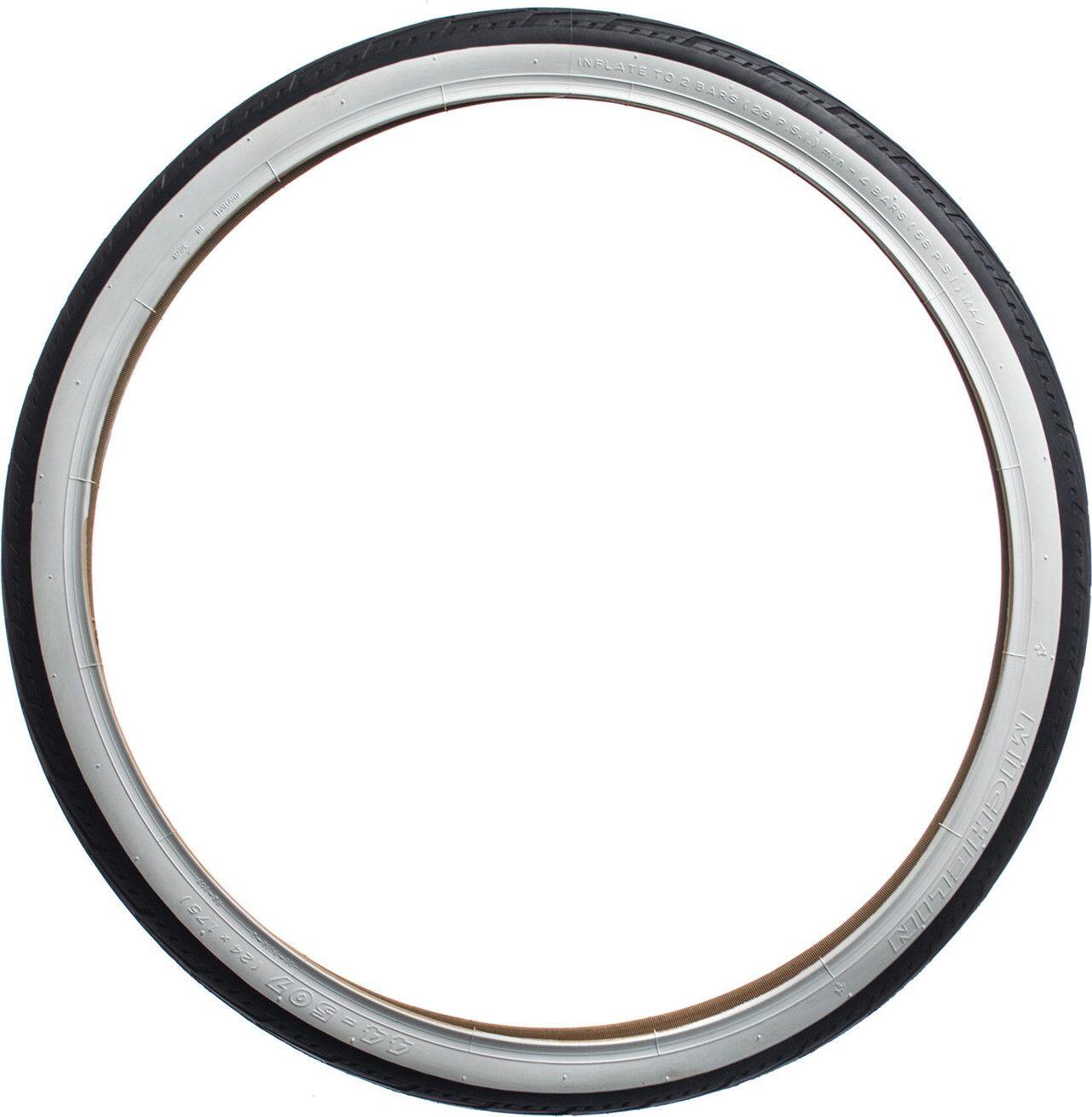 PNEU VTT/URBAIN 24X1.75 MICHELIN DIABOLO CITY JUNIOR BLANC/NOIR TR (44-507) 3/4