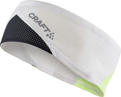 Craft adv lumen fleece reflecterende hoofdband wit geel unisex