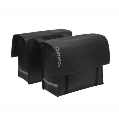 New looxs cameo dubbele fietstas - mat zwart - 46 liter - bisonyl