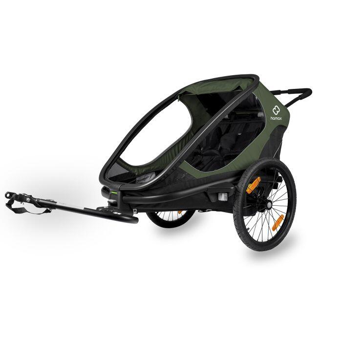 HAMAX Outback One fotelik rowerowy dla dzieci - zielony/czarny