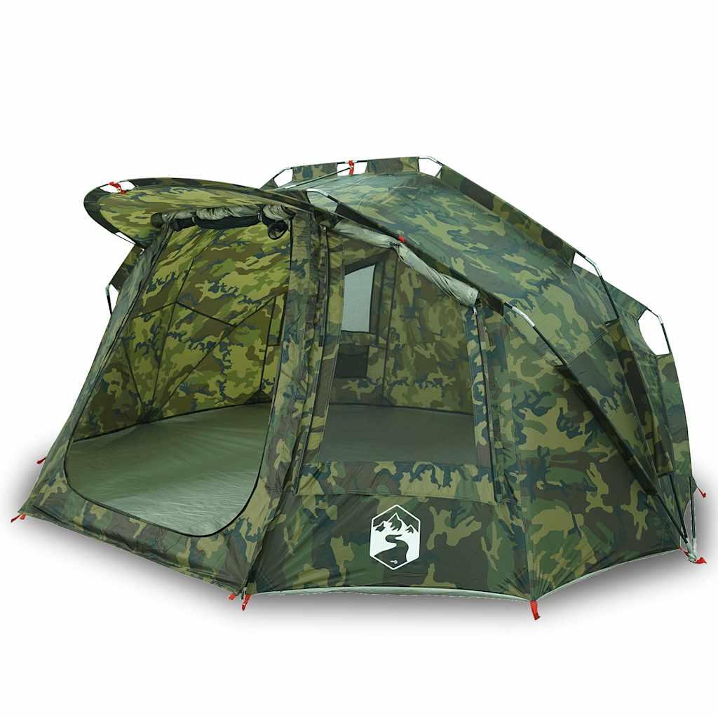 VidaXL Tenda da pesca 5 persone impermeabile camouflage 2/7