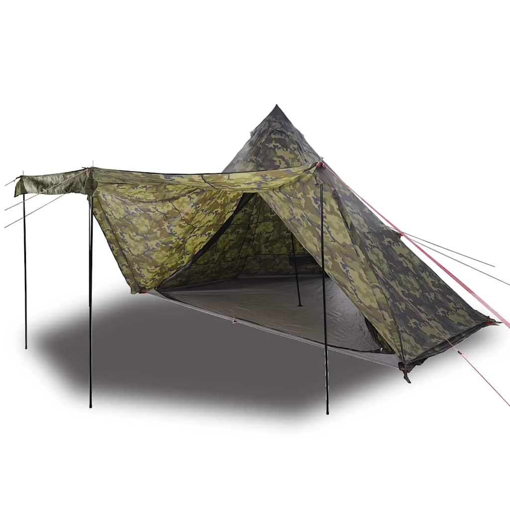 VidaXL Tenda Tipi 6 Persone Camouflage impermeabile 2/4