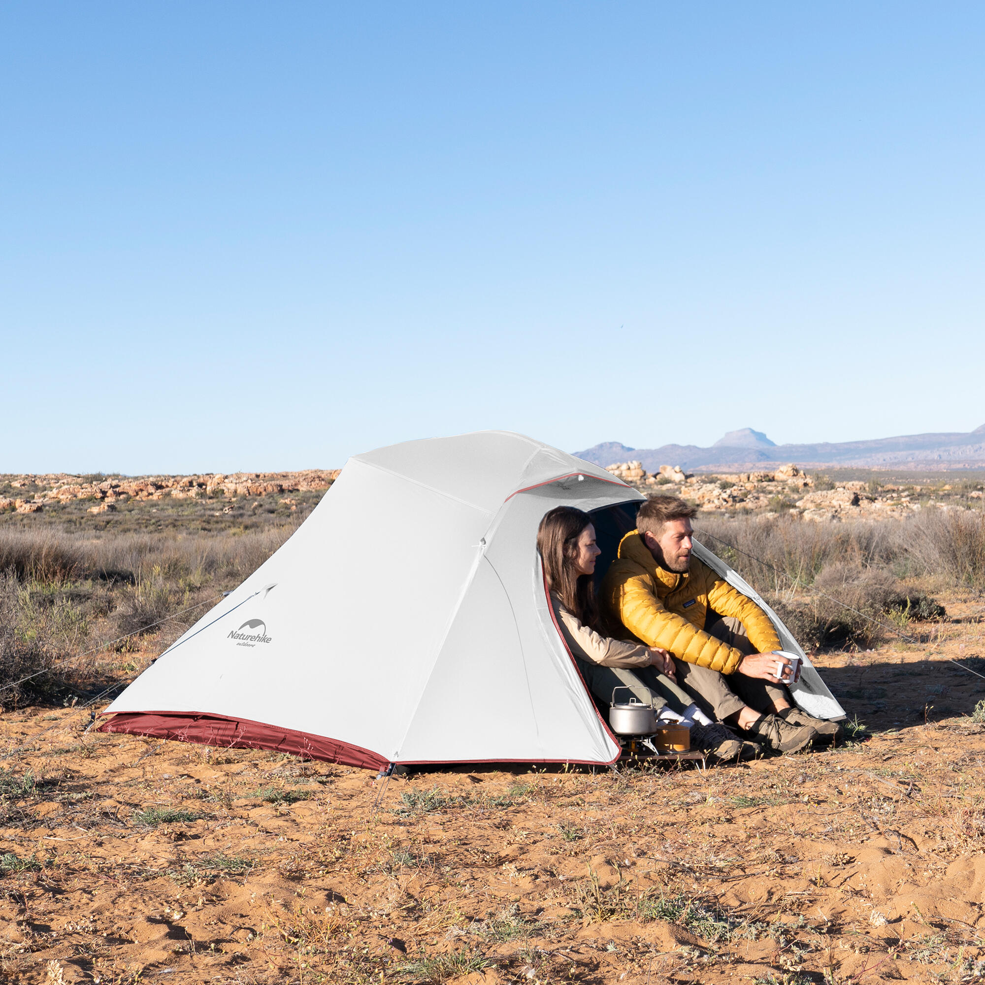 Cloud Up 3 Upgraded - 20D 4000MM - 3 persoons lichtgewicht tent - Wit/Grijs 3/6