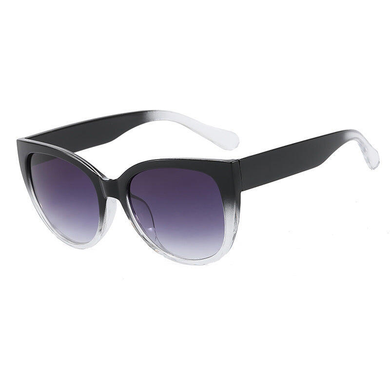 Cat-Eye Gradient Frame Sunglasses with UV Protection